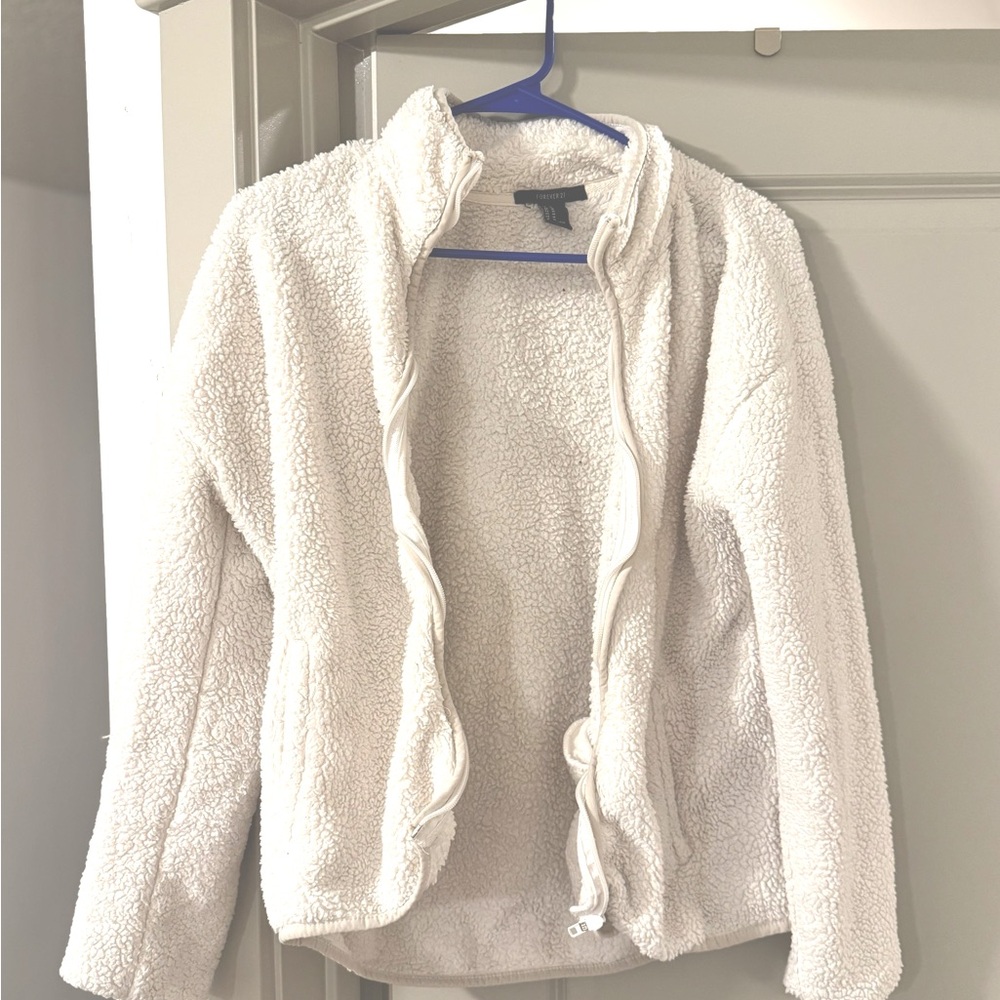 Forever 21 Cream Sherpa Jacket